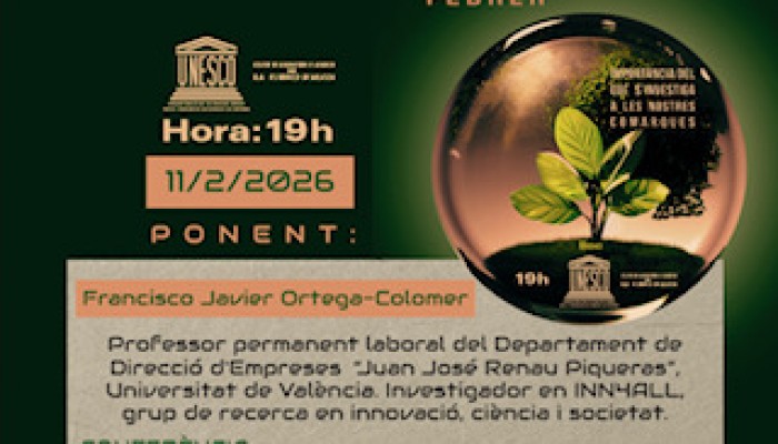 CI&Egrave;NCIA PR&Oacute;XIMA IV 11 DE FEBRER DE 2026 "INNOVAR PER UN FUTUR SOSTENIBLE" FRANCISCO J. ORTEGA COLOMER