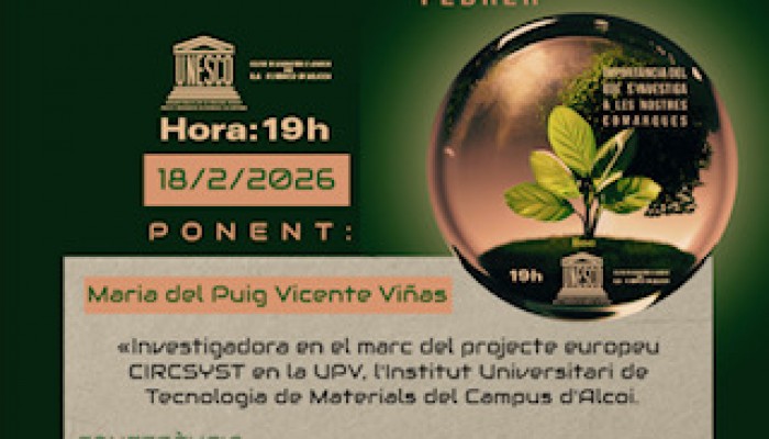 CI&Egrave;NCIA PR&Oacute;XIMA IV FEBRER DE 2026 18 DE FEBRER DE 2026 "SOLUCIONS D'ECONOM&Iacute;A CIRCULAR DEL PROJECTE EUROPEU CIRCSYST" MARIA DEL PUIG VICENTE