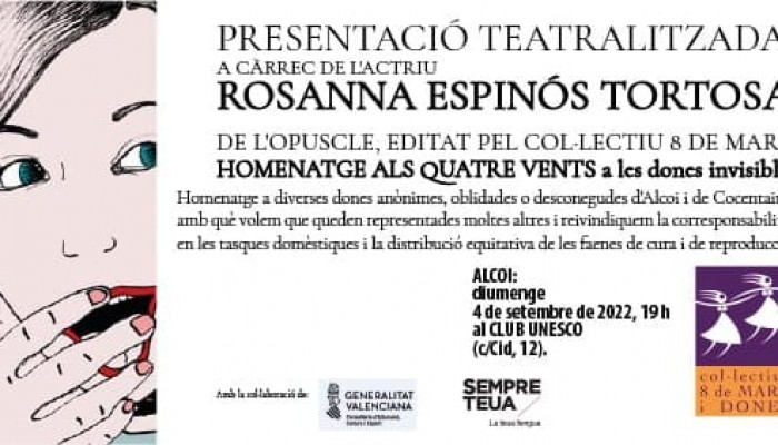 PRESENTACI&Oacute; TEATRALITZADA DE L'OP&Uacute;SCLE. COL.LECTIU 8 DE MAR&Ccedil;