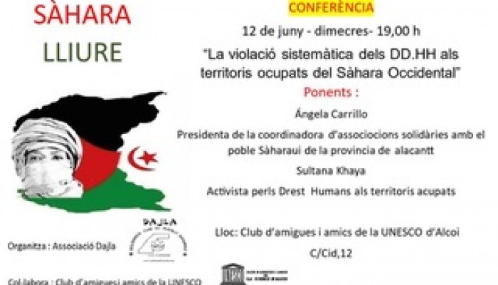 CONFER&Egrave;NCIA "La violaci&oacute; sistem&agrave;tica dels DD.HH als territoris ocupats del S&agrave;hara Occidental "