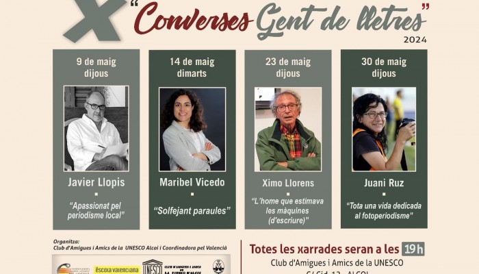 X. CONVERSES AMB GENT DE LLETRES, 2024