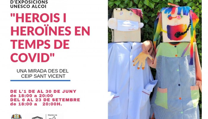 EXPOSICIO "HEROIS I HERO&Iuml;NES EN TEMPS DE COVID" COL.LEGI SANT VICENT