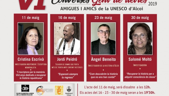 VI. TROBADA DE GENT DE LLETRES. AMICS DE LA UNESCO D' ALCOI, 2019
