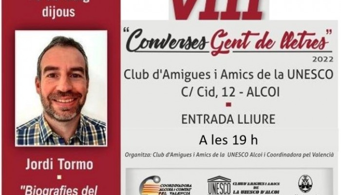 GENT DE LLETRES 2022. JORDI TORMO " Biografies del nostre Pa&iacute;s"