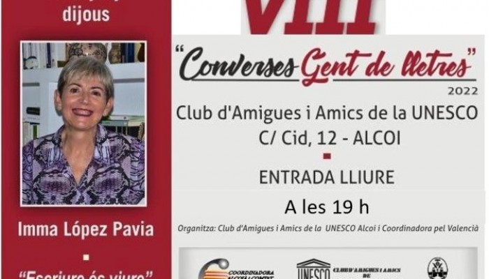 GENT DE LLETRES 2022. IMMA L&Oacute;PEZ PAVIA