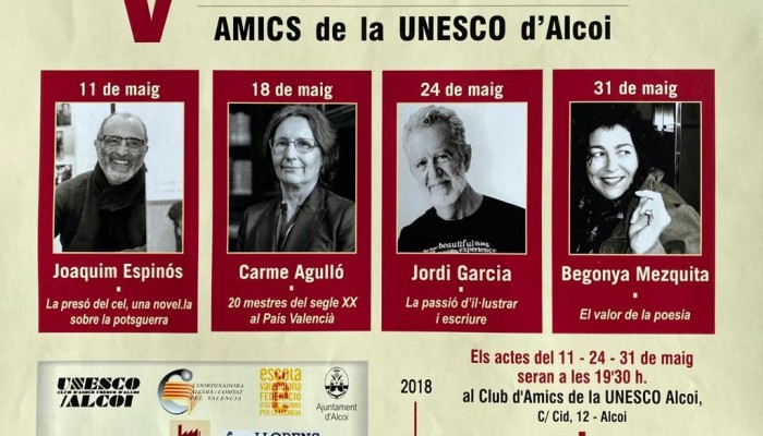 V. TROBADA DE GENT DE LLETRES. AMICS DE LA UNESCO D'ALCOI, 2018.