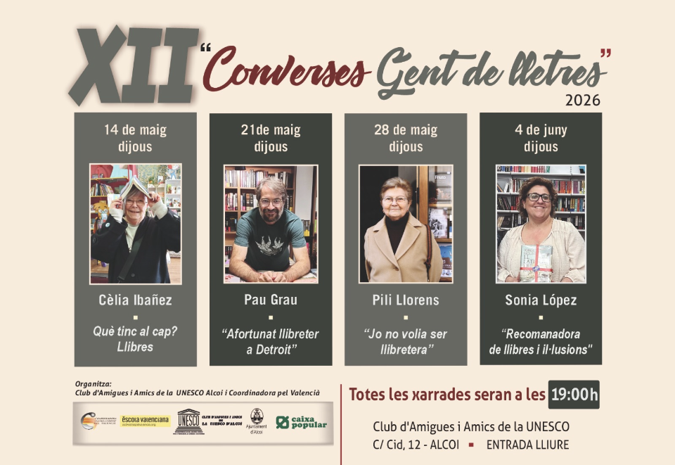 XII CONVERSES AMB GENT DE LLETRES